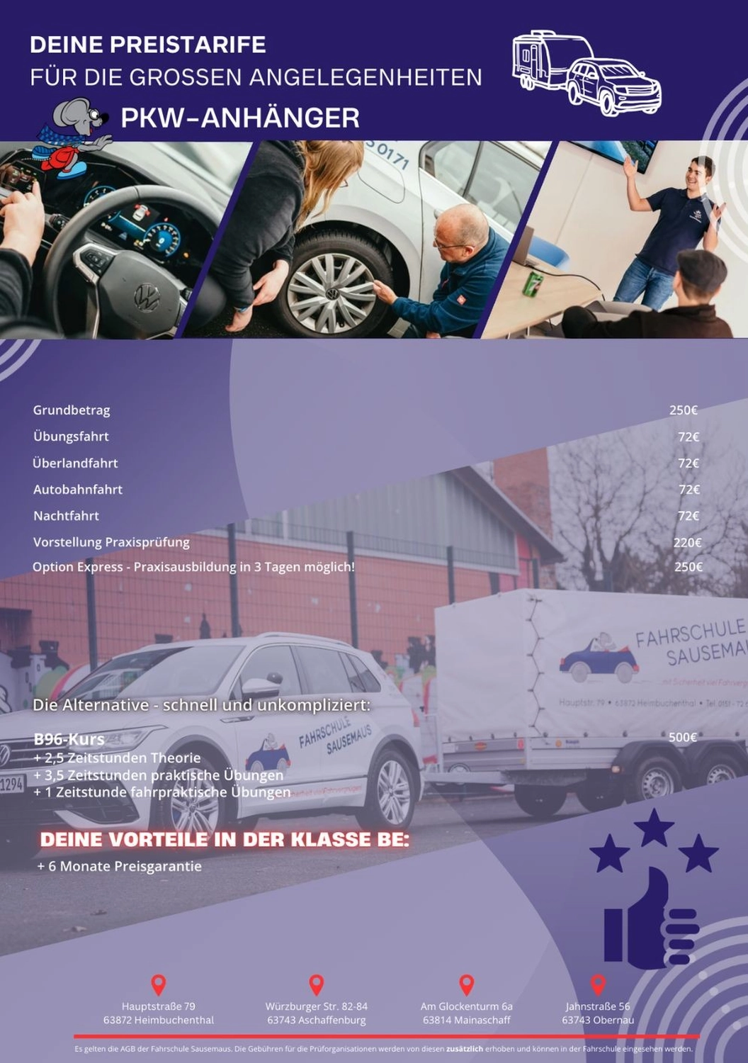 Benedikt Pfister, Fahrschule Sausemaus, Aschaffenburg, Heimbuchenthal, Mainaschaff , Theorieunterricht, Auffrischungsfahrten, Simulatorausbildung, VR-Ausbildung, Wöchentlich Prüfungen, Aufbauseminare für Fahranfänger. 