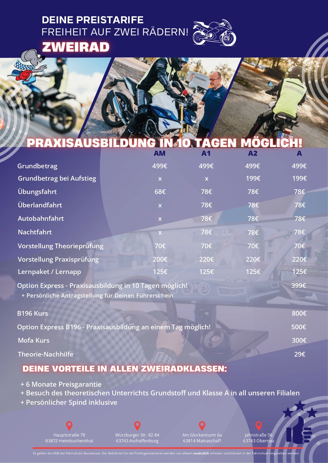 Benedikt Pfister, Fahrschule Sausemaus, Aschaffenburg, Heimbuchenthal, Mainaschaff , Theorieunterricht, Auffrischungsfahrten, Simulatorausbildung, VR-Ausbildung, Wöchentlich Prüfungen, Aufbauseminare für Fahranfänger. 