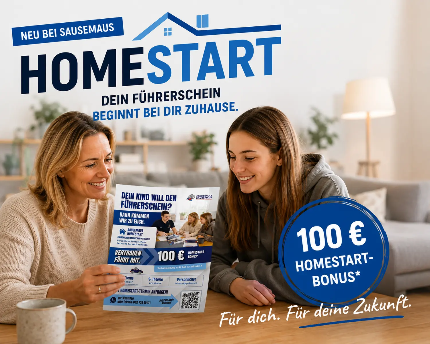 Fahrschule Sausemaus - HomeStart - 100 Euro HomeStart-Bonus